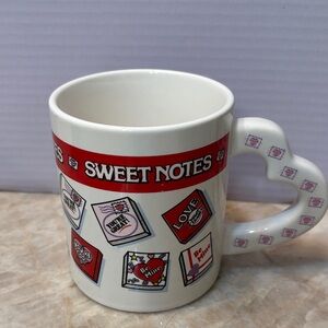 Sweet Notes Heart Handle Mug